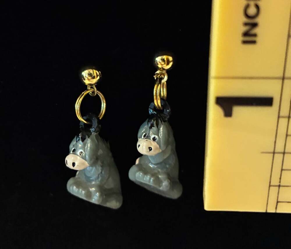 Handmade Eeyore  Dangle Earrings